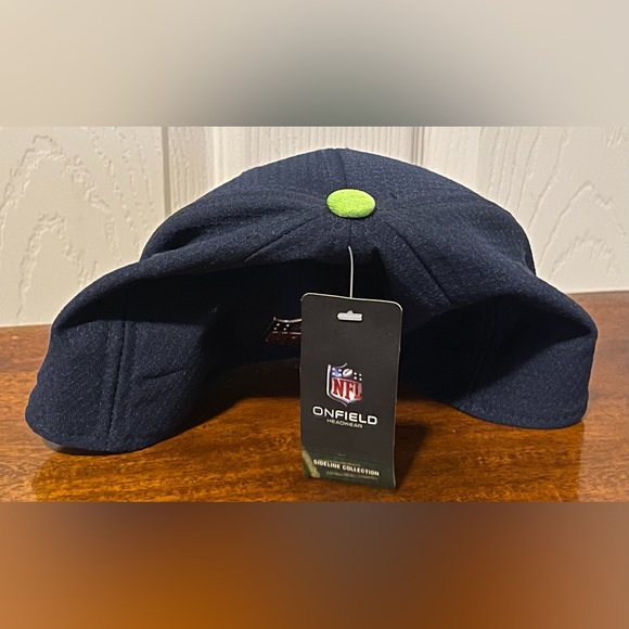 Seattle Seahawks Hat Cap New Era 59Fifty Blue Green Honeycomb SZ M/L NEW - Picture 3 of 13